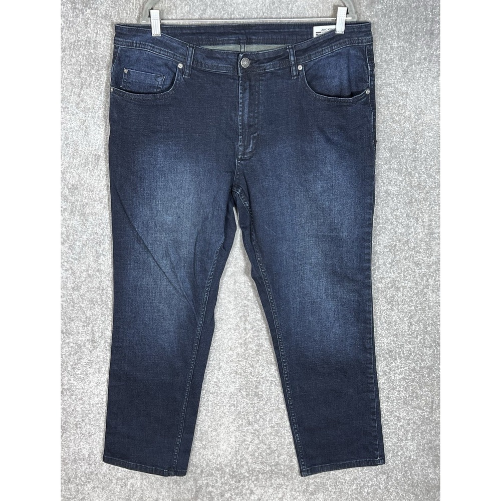 Buffalo David Bitton Jackson Straight Stretch Jeans Mens Sz 40x30 Blue Dark Wash